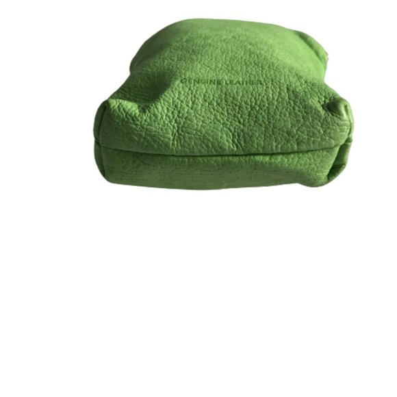 Green Leather Kiss Lock Clasp Coin Purse Wallet - Picture 6 of 6